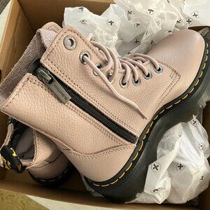 Dr. Martens Jadon III Platform Taupe Lace Up Boots
